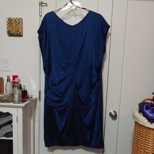 Suzy Chin for Maggy Boutique Blue Silk Plus dress